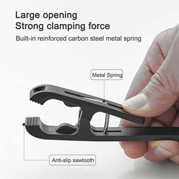 12 Pcs Large Clothes Pins Towel Clips, Multipurpose Clothes Pins Hook, Strong Plastic Clothes Hanger. S Hook for Shower Curtain Laundry Clothes pins