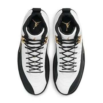 Nike Jordan Youth Air Jordan 12 Retro GS 153265 170 Royalty Taxi - Size 6.5Y, White/Black-metallic Gold