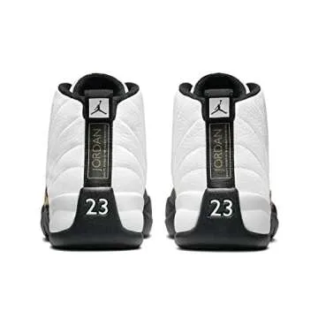 Nike Jordan Youth Air Jordan 12 Retro GS 153265 170 Royalty Taxi - Size 6.5Y, White/Black-metallic Gold