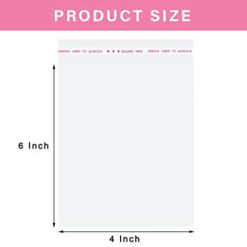 Morepack Clear Self Sealing Cellophane Bags,4x6 Inches 200 Pcs Cookie Bags Resealable Cellophane Bag...