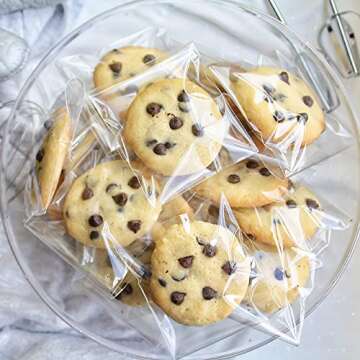 Morepack Clear Self Sealing Cellophane Bags,4x6 Inches 200 Pcs Cookie Bags Resealable Cellophane Bag for Packaging Cookies, Candy and Products