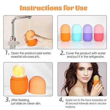 Ice Roller for Face and Eye, Upgrated Ice Face Roller Puffiness Relief Ice Roller Skin Care Tools, I...