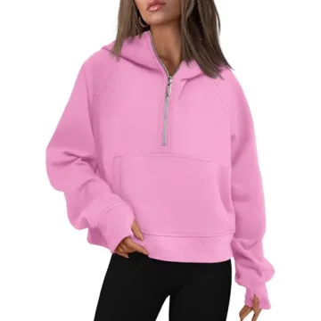 AUTOMET Womens Hoodies Half Zip Sweatshirts Fleece Jackets Tops Oversized Pullover Fall Outfits 2025...