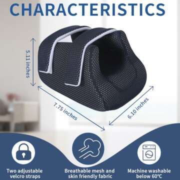 EZ Assistive Heel Protector Cushion Foot Pillow Remove Pressure, A Heel Protection Foot Wedge Pillow to Relief Pressure from Sores and Ulcers