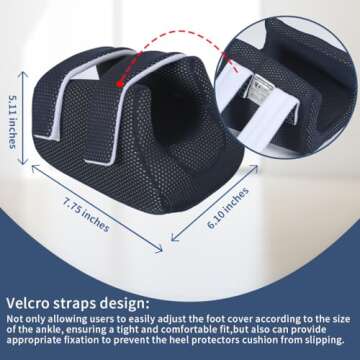 EZ Assistive Heel Protector Cushion Foot Pillow Remove Pressure, A Heel Protection Foot Wedge Pillow to Relief Pressure from Sores and Ulcers