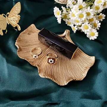 Jewelry Dish Leaf Shaped Organizer for Gifts and Home Decor