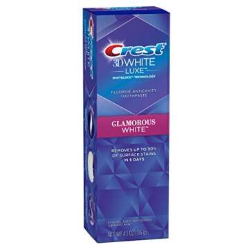 Crest 3D White Luxe Glamorous White Teeth Whitening Vibrant Mint Toothpaste, 4.1 Oz