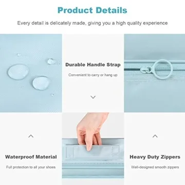 Packing Organizers,Mossio Foldable Dust-proof Overnight Travel Shoe Bag Dark Blue