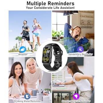 Smart Watch Fitness Tracker with 24/7 Heart Rate, Blood Oxygen Blood Pressure Monitor Sleep Tracker 120 Sports Modes Activity Trackers Step Calorie Counter IP68 Waterproof for Andriod iPhone Women Men
