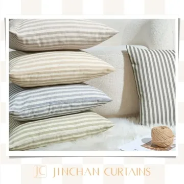 Stylish Jinchan Striped Pillow Covers for Elegant Homes
