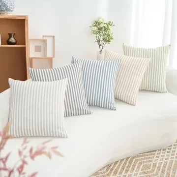 Stylish Jinchan Striped Pillow Covers for Elegant Homes