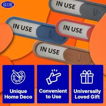 GEEKBEAR In Use Privacy Sign - Elegant MDF Wood, Easy Install