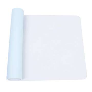 Non-Slip Leather Desk Mat, Desk Mouse Pad, Waterproof PVC Leather Desk Table Protector, Large Desk Blotter, Easy Clean Laptop Desk Writing Mat for Office/Work/Home/Decor(Sky Blue, 35.4" x 17")