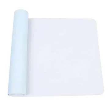 Non-Slip Leather Desk Mat, Desk Mouse Pad, Waterproof PVC Leather Desk Table Protector, Large Desk Blotter, Easy Clean Laptop Desk Writing Mat for Office/Work/Home/Decor(Sky Blue, 35.4" x 17")