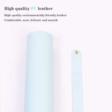 Non-Slip Leather Desk Mat, Desk Mouse Pad, Waterproof PVC Leather Desk Table Protector, Large Desk Blotter, Easy Clean Laptop Desk Writing Mat for Office/Work/Home/Decor(Sky Blue, 35.4" x 17")