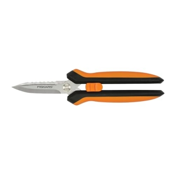 Fiskars 8" Garden Snips: Versatile Pruning Shears with Sheath and Comfort Handle
