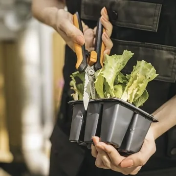 Fiskars 8" Garden Snips: Versatile Pruning Shears with Sheath and Comfort Handle