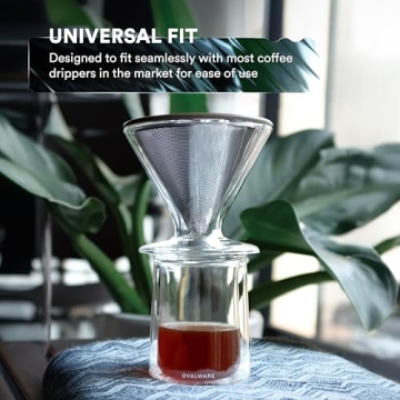 OVALWARE Double Wall Insulated Glass Cup Set - Durable & Elegant