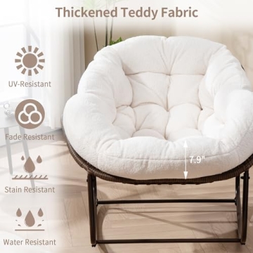 Villeston Outdoor Papasan Rocking Chair for Indoor and Outdoor Comfort