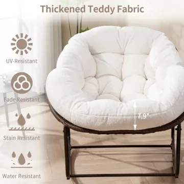 Villeston Outdoor Papasan Rocking Chair for Indoor and Outdoor Comfort