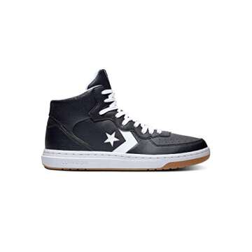 Converse Men's Rival Shoot for The Moon Sneaker, Black/White/White, 9 M US