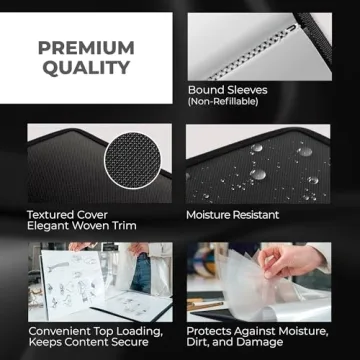 Dunwell 9x12 Art Portfolio Binder with Black Mounting Paper