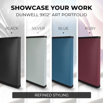 Dunwell 9x12 Art Portfolio Binder with Black Mounting Paper