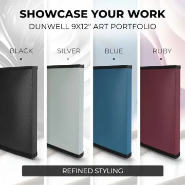 Dunwell 9x12 Art Portfolio Binder with Black Mounting Paper