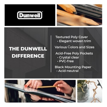 Dunwell 9x12 Art Portfolio Binder with Black Mounting Paper