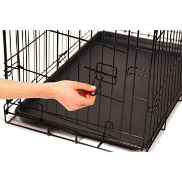 Carlson Pet Products SECURE AND FOLDABLE Single Door Metal Dog Crate, Small, 24.0"L x 18.0"W x 19.0"...