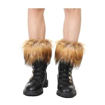 LA CARRIE Women's Faux Fur Plush Leg Warmers - Stylish & Cozy Winter Accessory