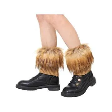 Cozy LA CARRIE Faux Fur Leg Warmers for Winter Wear