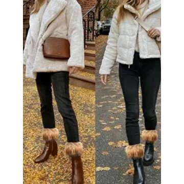 Cozy LA CARRIE Faux Fur Leg Warmers for Winter Wear