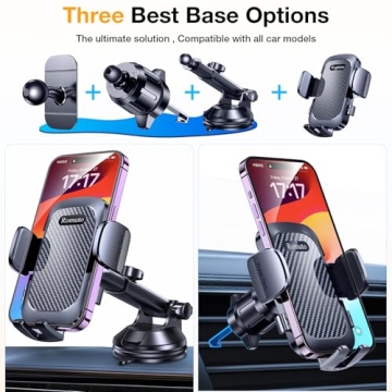 Romuto Phone Holders for Your Car Phone Holder Mount【Super Suction】 Cell Phone Mount for Car Acc...