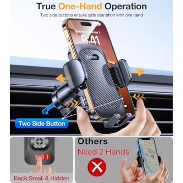 Romuto Car Phone Mount with Super Suction for iPhone & GPS