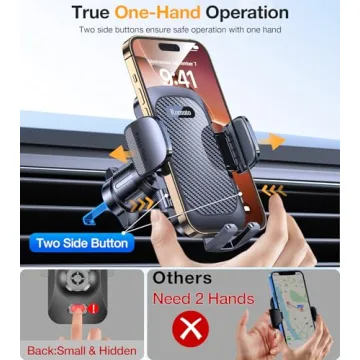 Romuto Car Phone Mount with Super Suction for iPhone & GPS