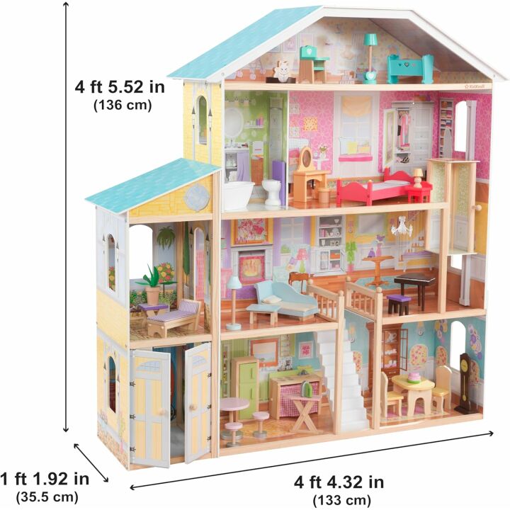 KidKraft Wooden Dollhouse with 34 Accessories