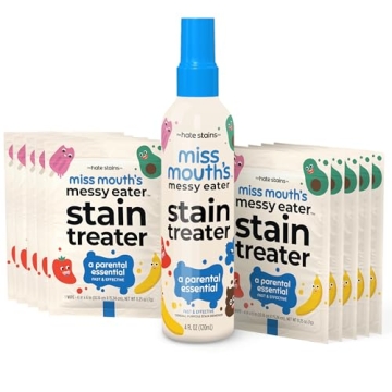 Miss Mouth's Messy Eater Stain Treater Spray - 4oz & 10 Wipes Stain Remover - Newborn & Baby Essenti...