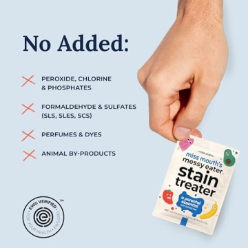 Miss Mouth's Messy Eater Stain Treater Spray - 4oz & 10 Wipes Stain Remover - Newborn & Baby Essentials - No Dry Cleaning Food, Grease, Coffee Off Laundry, Underwear, Fabric