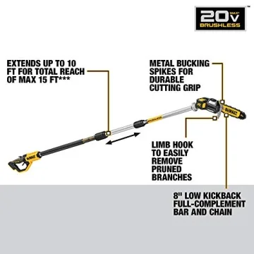 DEWALT 20V MAX XR Pole Saw 15-Foot Reach Brushless Motor