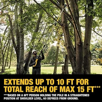 DEWALT 20V MAX XR Pole Saw 15-Foot Reach Brushless Motor