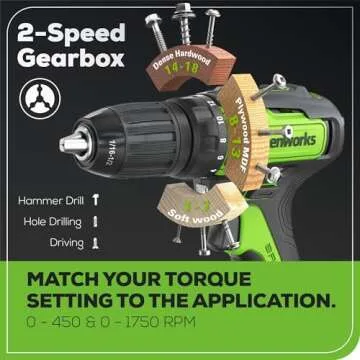 Greenworks 24V Brushless Cordless Drill Impact Driver Combo kit, 1/2”Drill & 1/4”Hex Impact Driver Power Tool Kit, Included 2 Batteries, 1 Charger, 8 pcs Bit Set & Bag, Green