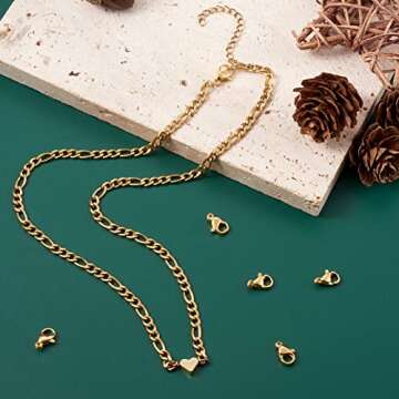 Pandahall 100Pcs 18K Gold Plated Lobster Claw Clasps for Jewelry