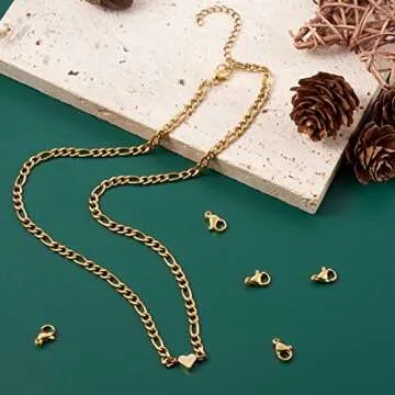 Pandahall 100Pcs 18K Gold Plated Lobster Claw Clasps for Jewelry