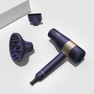 Ionic Hair Dryer with 110,000 RPM Motor & Auto-Cleaning