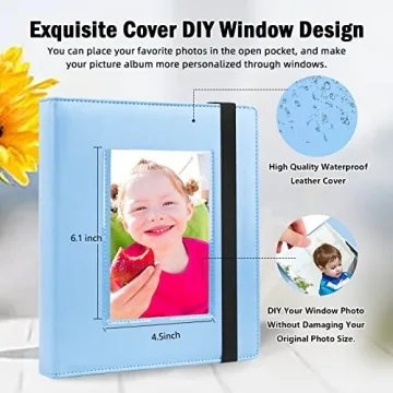 Elegant 4x6 Photo Album with Customizable Cover Window