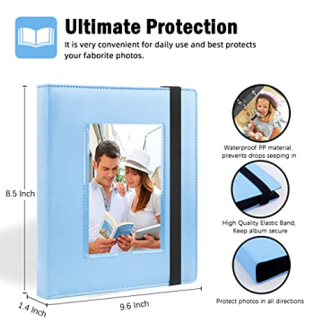 Elegant 4x6 Photo Album with Customizable Cover Window