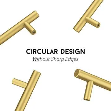 goldenwarm Brushed Brass Cabinet Pulls - Stylish Handles