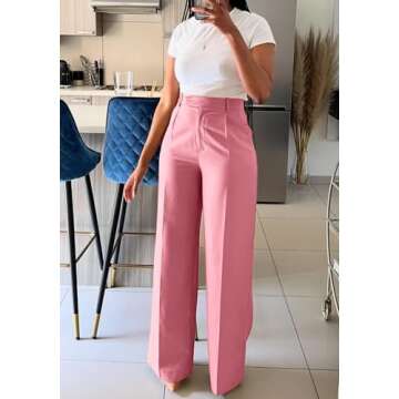 Lucuna Women's Wide Leg Dress Pants for Stylish Comfort