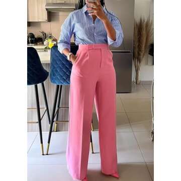 Lucuna Women's Wide Leg Dress Pants for Stylish Comfort
